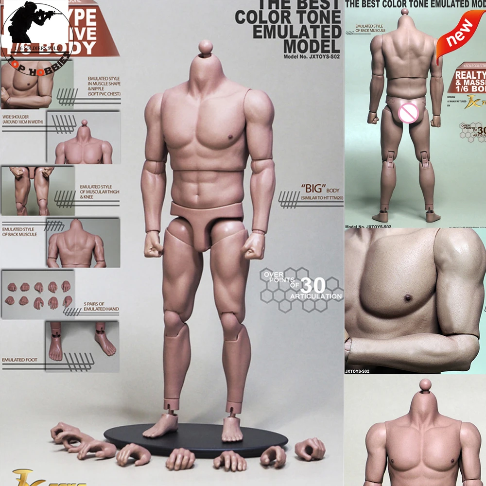 Details about   1/6 Scale Narrow Shoulder Flexible Male Figurine Soldier Muscular Body Toys 