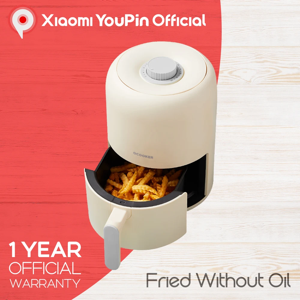 

YouPin Qcooker Air Fryer without Oil Fat Free Multifunction Pizza Chicken Cooker Hot Air Convection Electric Oven Grill Timer 2L