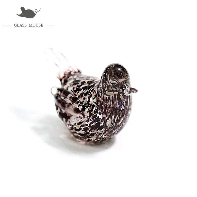 Ручная работа миниатюрная стеклянная птица художественная фигурка орнамент