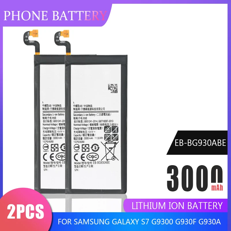 Аккумулятор для Samsung GALAXY S7 G9300 G930F G930A G9308 3 85 В 3000 мАч 2 шт.|Аккумуляторы мобильных