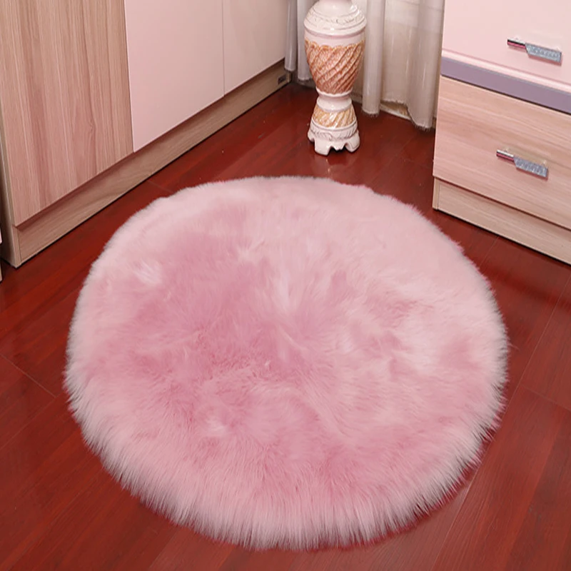 Пушистый круглый ковер ковры эркер прикроватный коврик моющийся индивидуальное одеяло градиентный цвет ковер для гостиной