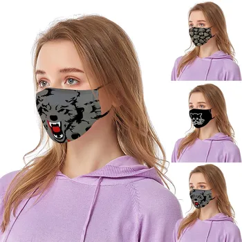 

1PC Print Face Cover Earloop Mouth Cover mascaras Dust-proof Smog Running Comfortable Breathable Thicken Mouth Toiletry Kits