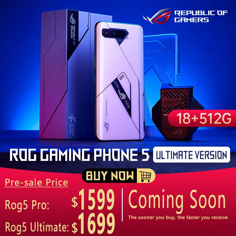 ASUS ROG игровой телефон 5 Pro | Ultimate Snapdragon888 144 Гц 18 ГБ + 512 5G 6 78 &quotAMOLED 65W Hyper Charge 6000 мА/ч 64MP
