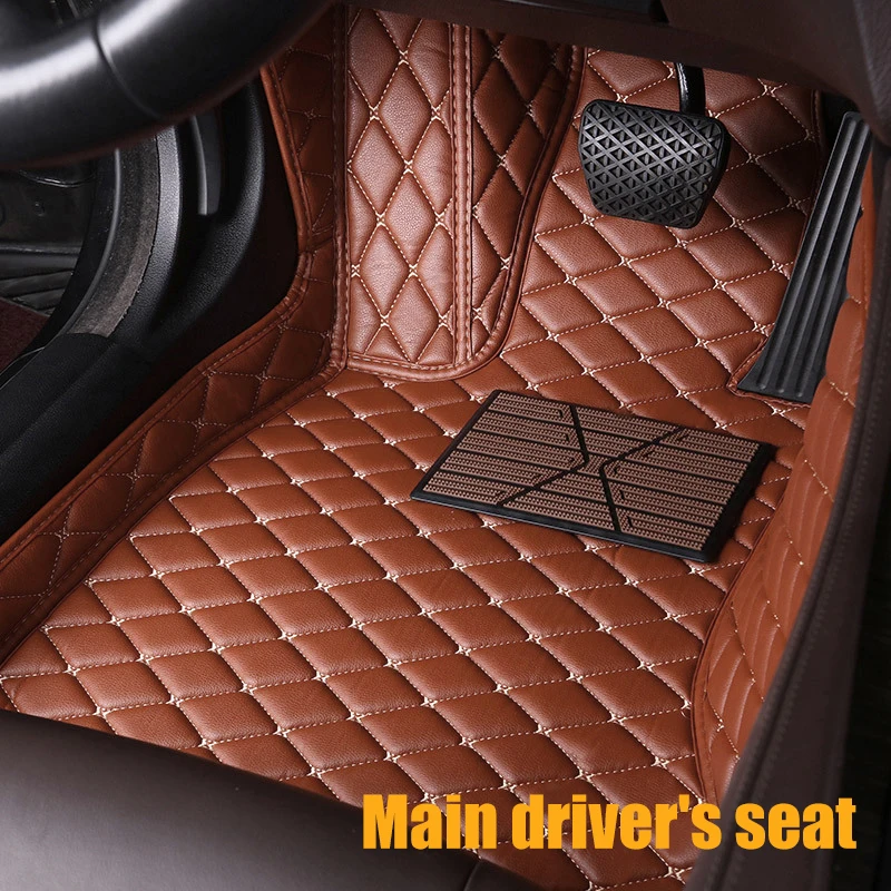 Brown Индивидуальный автомобильный коврик для Mitsubishi Pajero Sport 4 Grandis Lancer Outlander Xl 2013 Автомобильные аксессуары водонепроницаемый коврик для ног - Название цвета: Brown