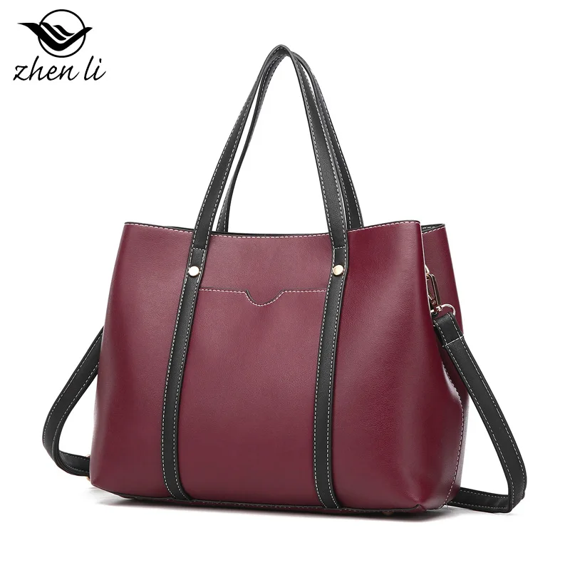 Zhenli женская сумка стиль Мода из искусственной кожи Женский костюм волосы стиль сумки сплошной цвет Повседневный Рюкзак