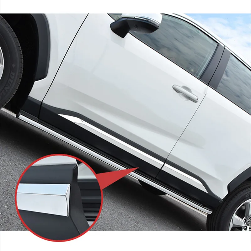 1 комплект ABS хромированные дверные кузова под давлением для Toyota RAV4 2019 2020 2021 двери