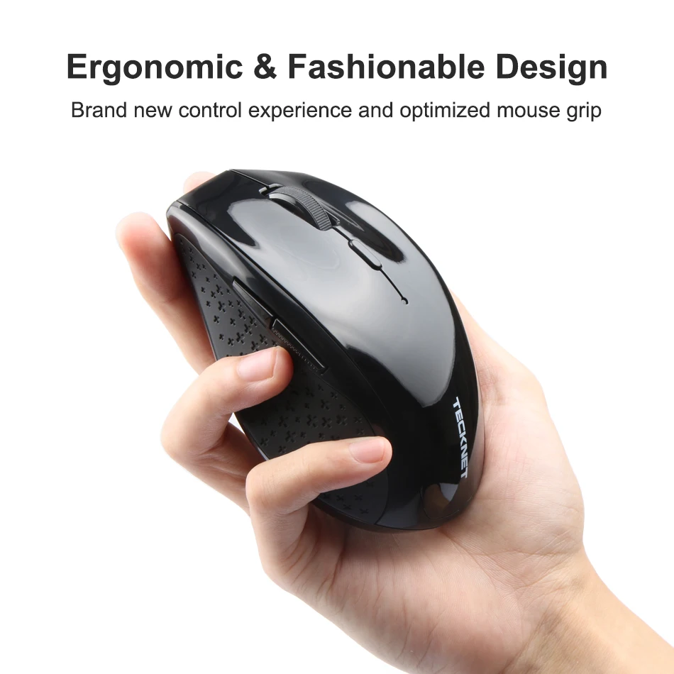 Мышь компьютерная TeckNet бесшумная беспроводная эргономичная 2 4 ггц 3000 DPI|Мыши| |