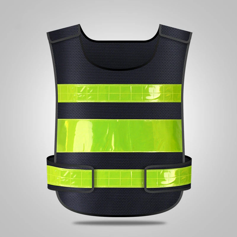 Adjustable Safety Vest Reflective Jacket Security Waistcoat Vest Black reflective safety vest reflective safety jacket