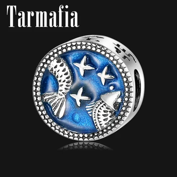 

Twelve Constellation Pisces Beads 925 Sterling Silver Zodiac Sign Beads Charm fits Pandora Bangle Bracelets Women Jewelry Gifts