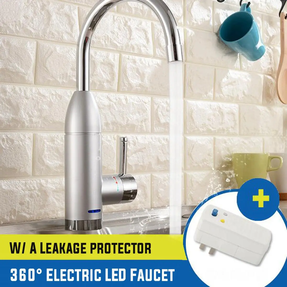 

220V 3000W Instant Electric Hot Water Heater Faucet Home Kitchen Bath 360 Degree LED Display Hot and Cold Mixer Tap Water Heater