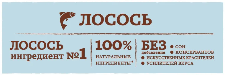 Корм сухой для кошек с лососем, Nature's Table, 650г