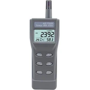 

AZ77535 Handheld Carbon Dioxide CO2 Gas Detector CO2/RH/Temperature Meter Monitor Analyzer Resolution 1ppm