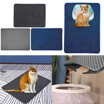 

Moistureproof Kitten Toilet Mats Portable Cat Non-slip Litter Floor Pad Durable Cushion Pet Supplies with Waterproof Bottom