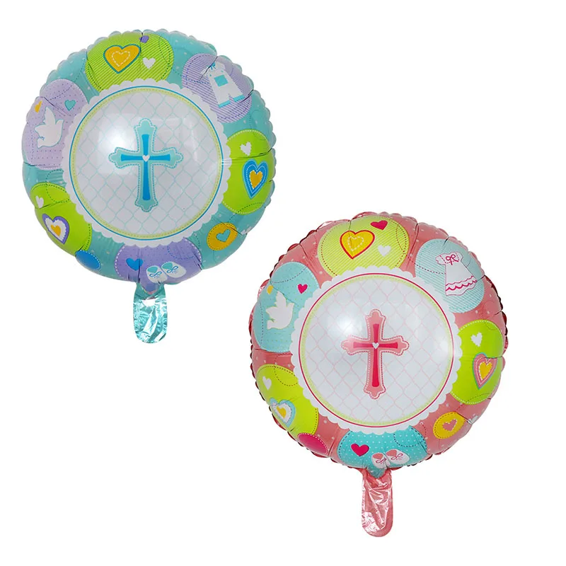 

10pcs/lot 18inch Easter Foil Helium Balloons Jesus Cross Easter Decoration Baptism Balloon Easter Theme Party Supplies Globos