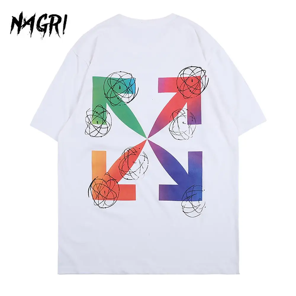 NAGRI T-shirts Men Arrow Funny Graphic Print Short Sleeve T-Shirt Male Streetwear Casual Basic Tee Shirts 2020 Summer NAGRI T-shirts Men Arrow Funny Graphic Print Short Sleeve T-Shirt Male Streetwear Casual Basic Tee Shirts 2020 Summer