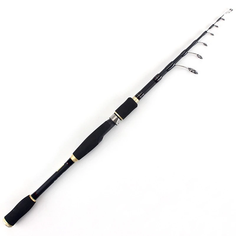 2.4/2.7/3/3.6m 12 feet MH power carbon telescopic travel casting fishing  rod spinning lure 10-28g portable fast action bass rod