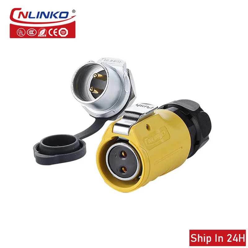 Cnlinko LP20 M20 2 3 4 5pin Connector wire connector Waterproof Plastic Electric Plug Socket Power Connector Free shipping