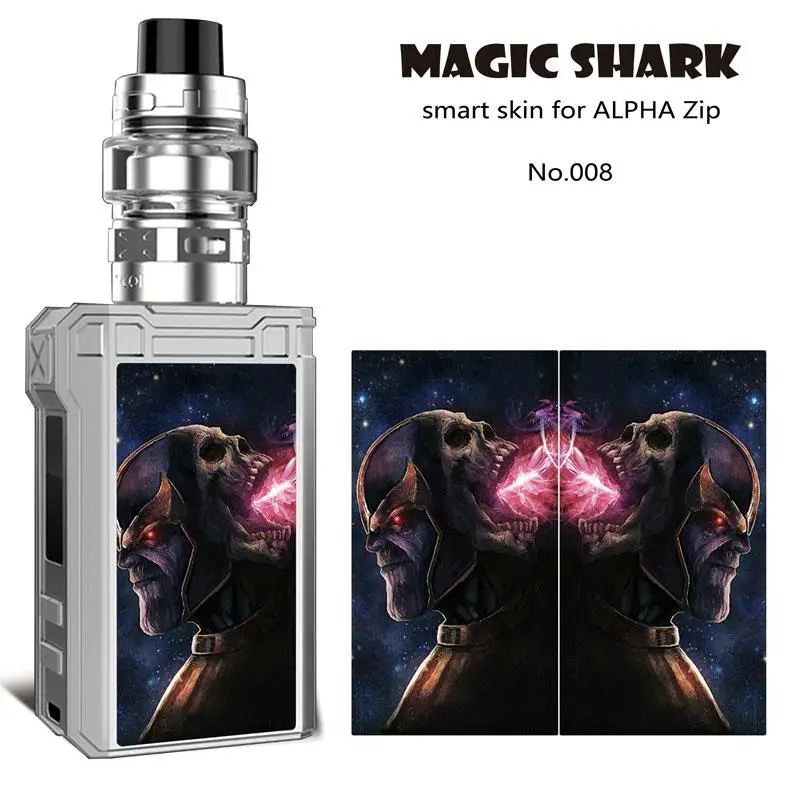 Волшебная Акула череп Счастливого Рождества защитная пленка Vape полная пленка для Alpha на молнии чехол наклейка кожи для Voopoo Alpha на молнии - Цвет: 008