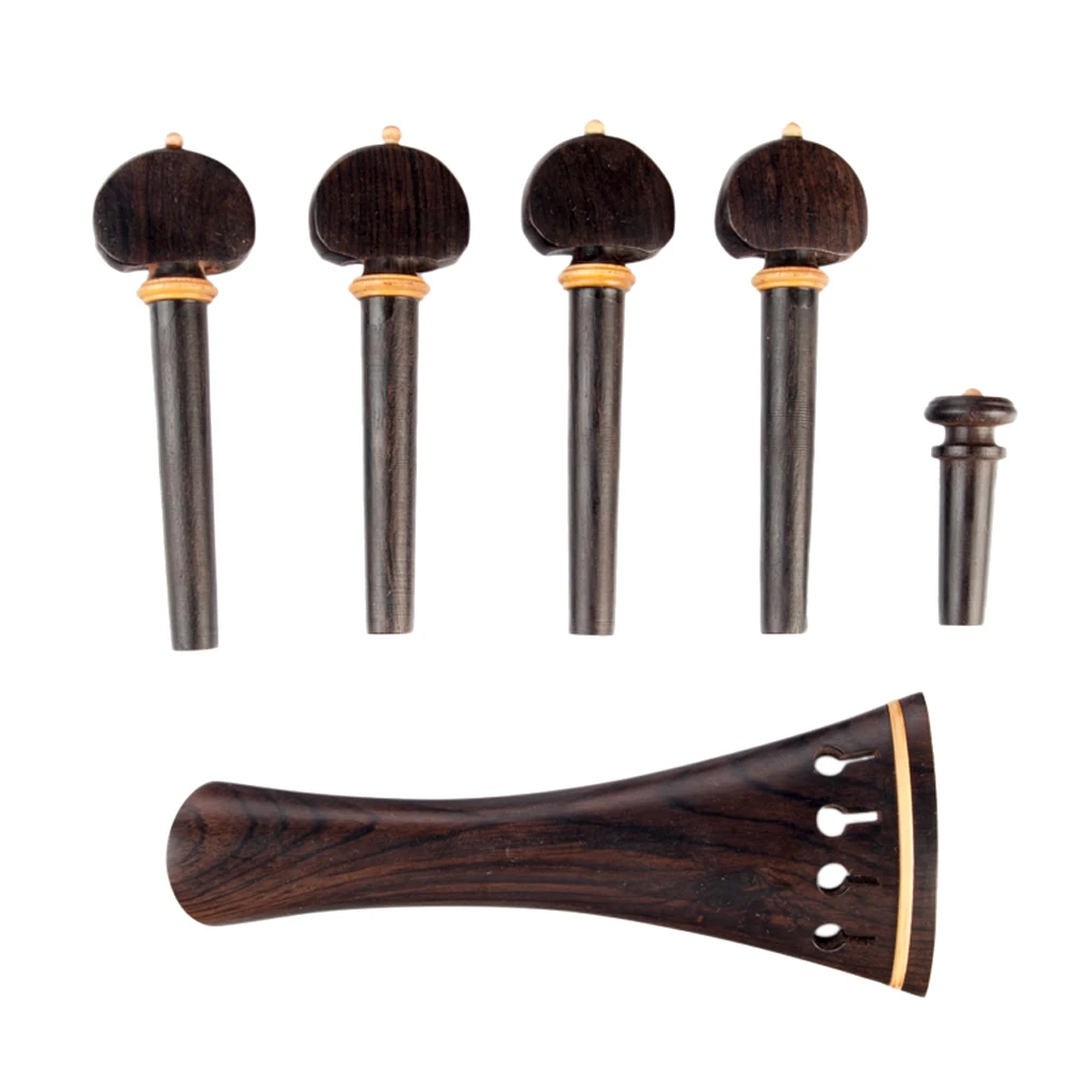 1 компл. Ebony 4/4 скрипки части с хвостовым тюнером тюнер тюнинга Endpin