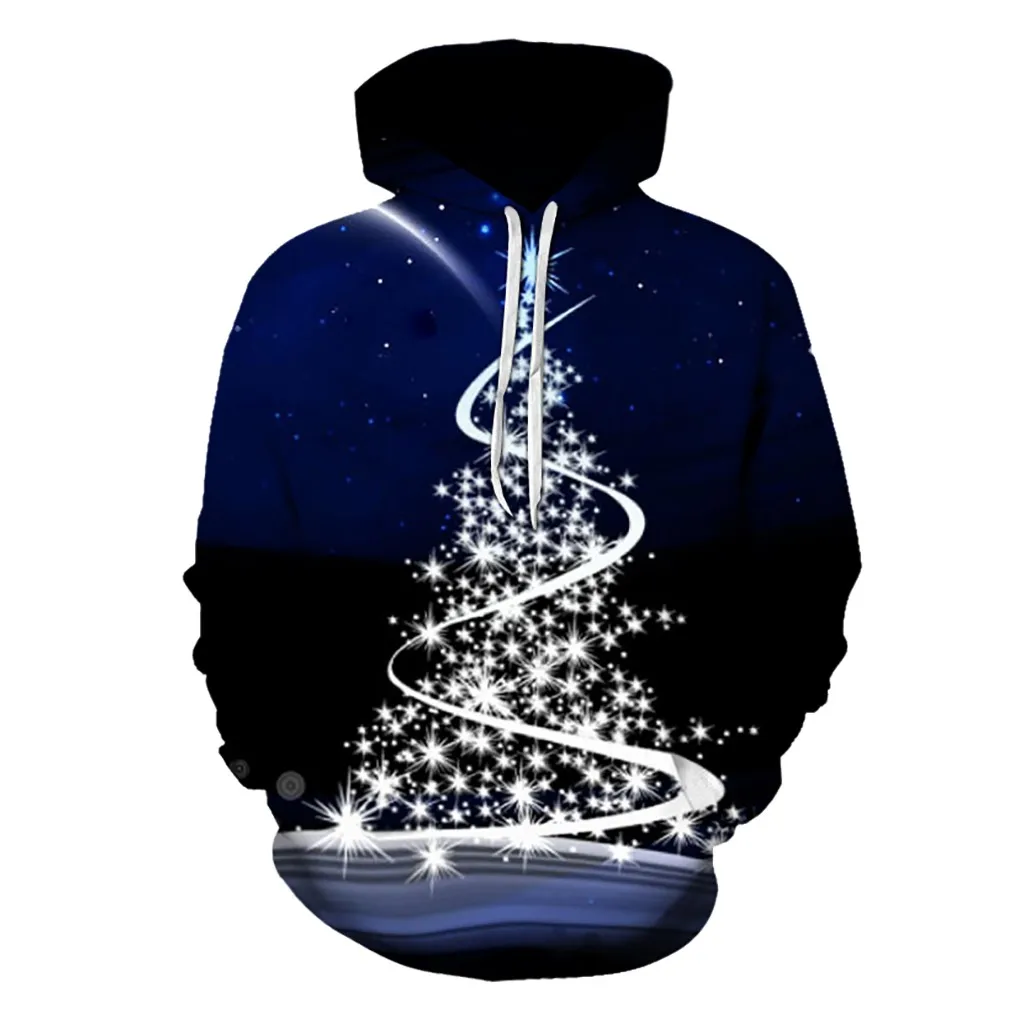 Dark Blue Sagace одежда Толстовка Рождество Весна для мужчин женщин пара мода зима размера плюс 3D печать с длинным рукавом свитер Топы - Цвет: Dark Blue