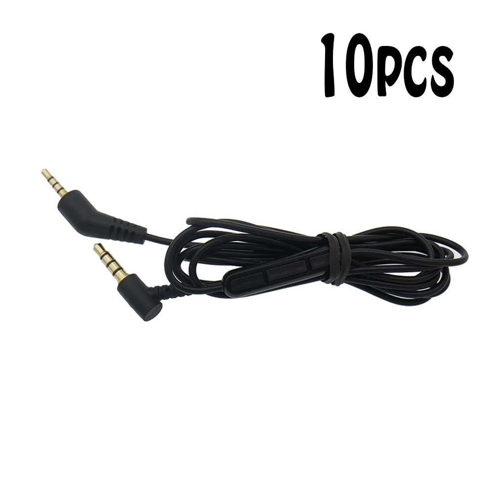10pcs New Replacement Audio Cable Cord for B ose Quiet Comfort QC3 Headphones 2 5mm To 3 5mm Extension Cable with Mic Microphone