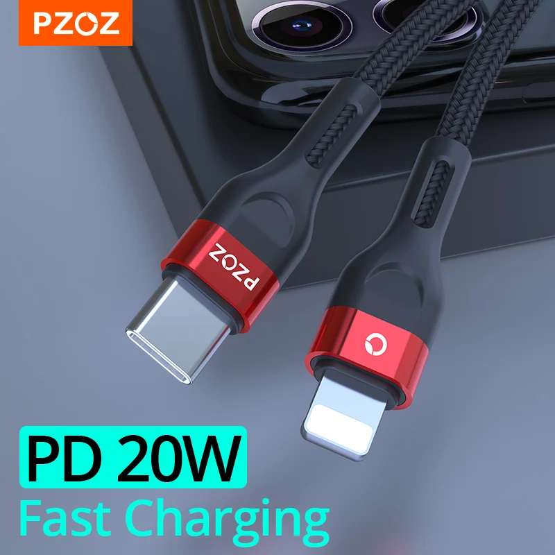 PZOZ PD 20W/18W USB C Cable Fast Charging For iPhone 12 Pro Max 11 Xr Xs 8 Plus ipad