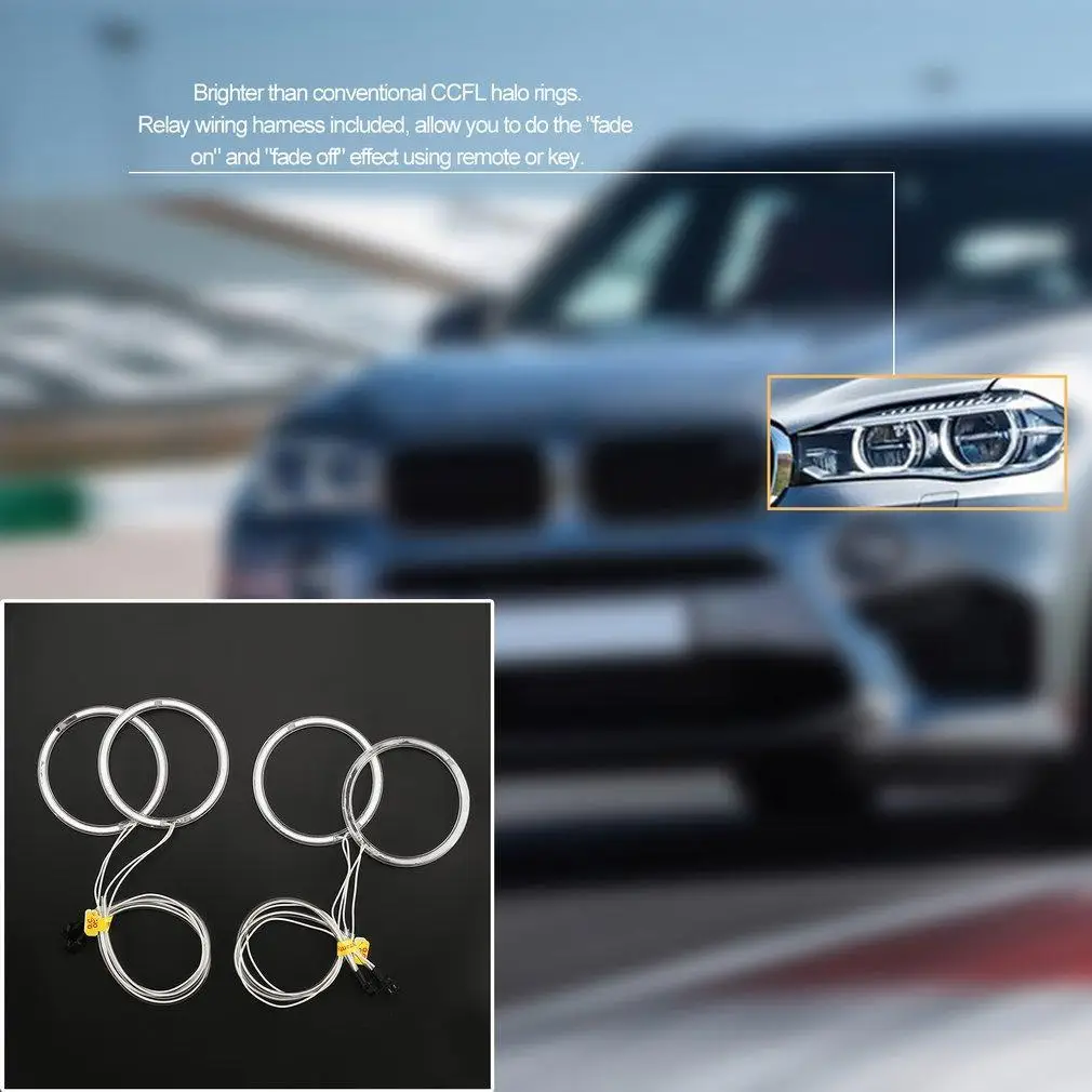 4x106 мм Автомобильный CCFL SMD СВЕТОДИОДНЫЙ ангельские глазки Halo Кольца для E46 E87