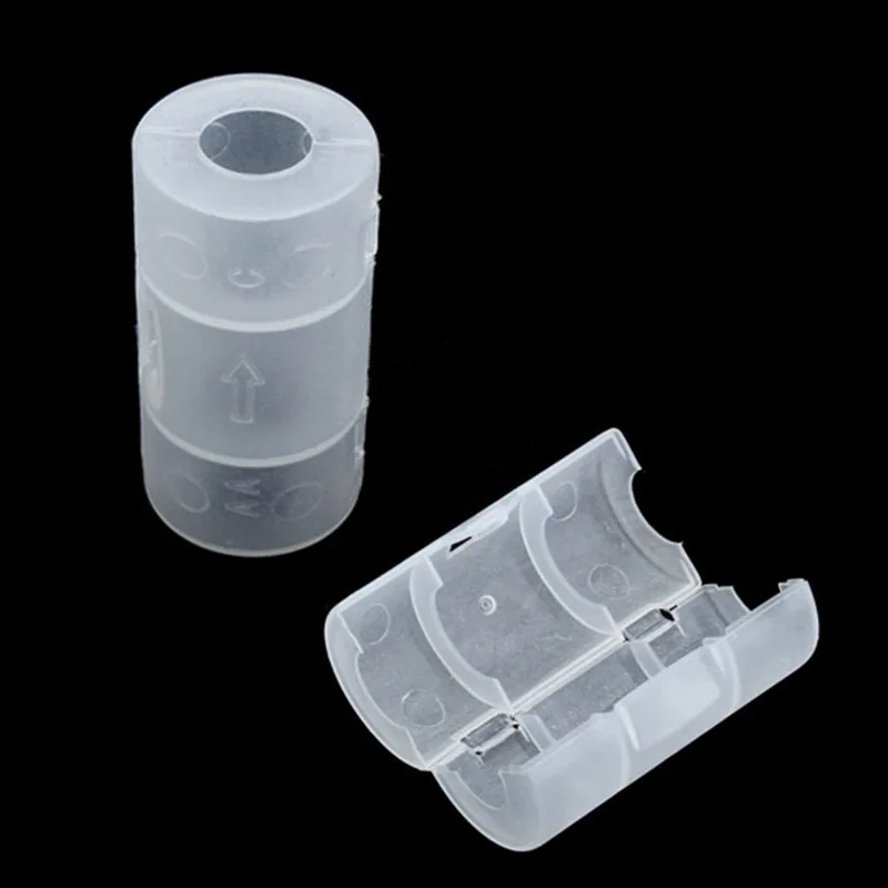 

2 Pcs/Set Converter Adapter AA to C Size Battery Case White SP99
