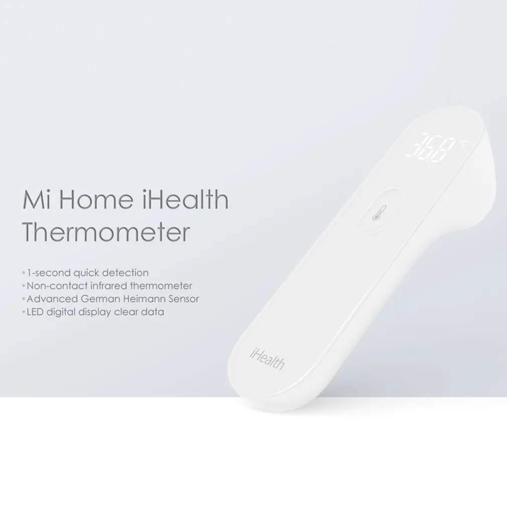 Original Xiaomi Mijia iHealth Thermometer LED Non Contact Digital Infrared Forehead Body Thermometer for Baby Kids Adults Elders