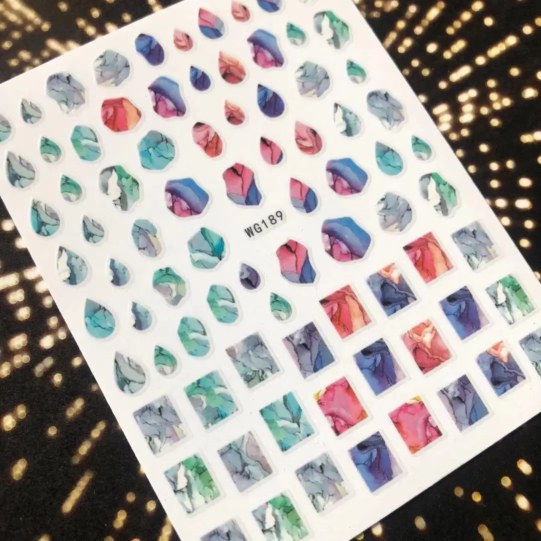 MG серия девушка дизайны MG-100-2 стикеры 3D на ногти nail Art деколь шаблон diy ногтей инструмент украшения - Цвет: WG-189