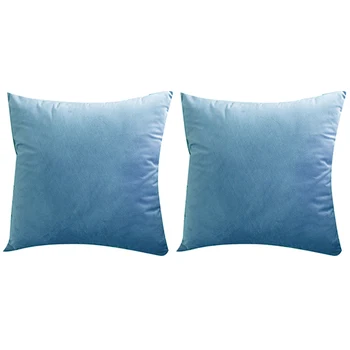 

2 Pieces Of Fluffy Soft Solid Decorated Square Throw Pillowcase Without Pillow Core 45 x 45 cm
