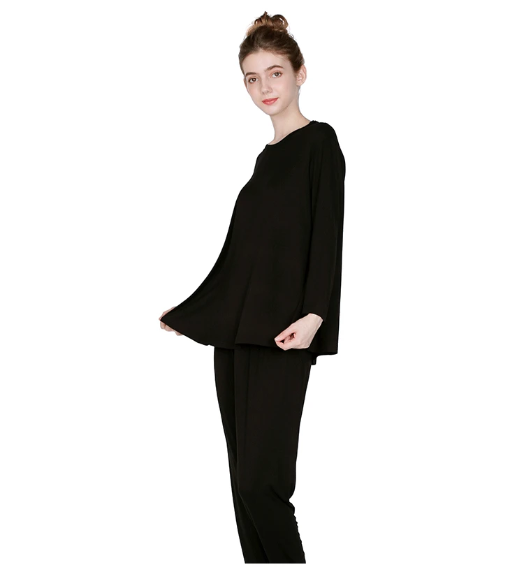 Pijama новые модальные домашние костюмы с длинными рукавами комплект из двух предметов, женские повседневные пижамы, КОСТЮМЫ СВОБОДНАЯ Пижама, рубашка+ штаны, комплект из 2 предметов