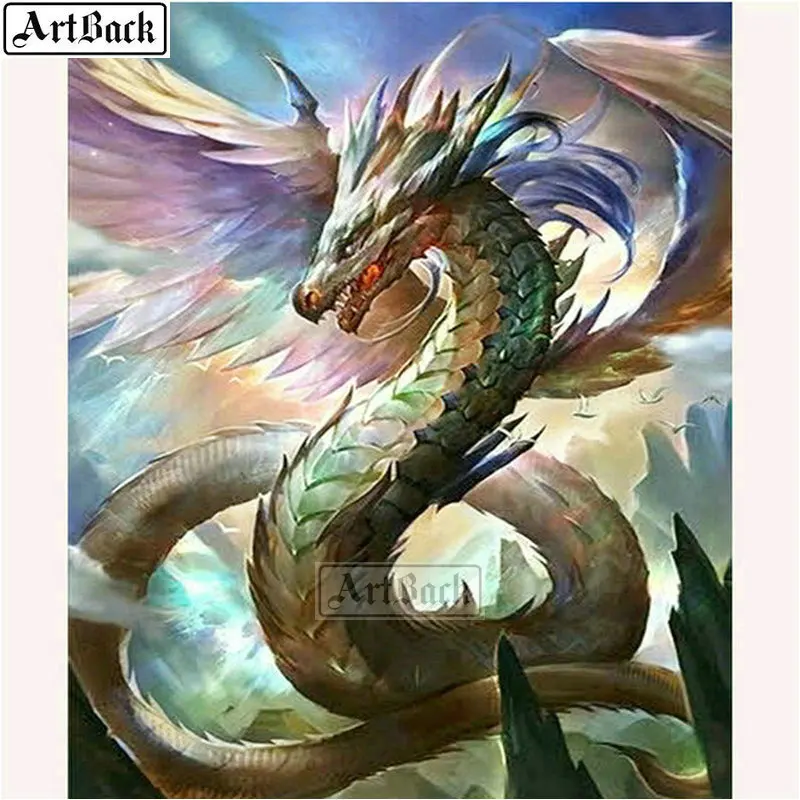 ARTBACK 5d алмазная роспись дракона полное квадратное/Круглое сверло с рисунком