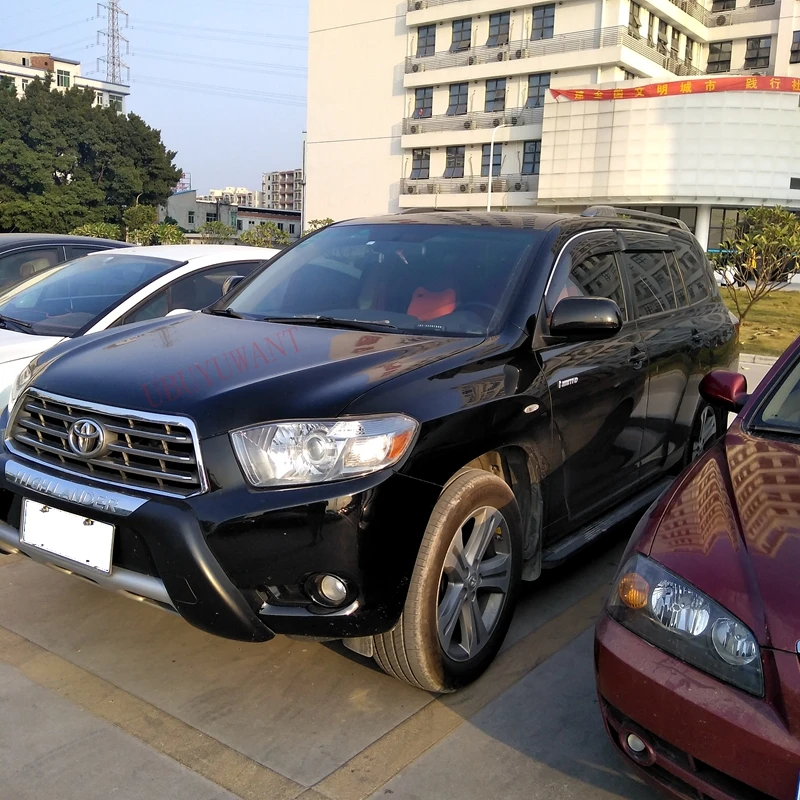 Для Toyota Highlander 2010 2011 2012 Пластик черное окно козырек Vent Оттенки Защита от солнца дождь дефлектор гвардии авто аксессуары 4 шт./компл