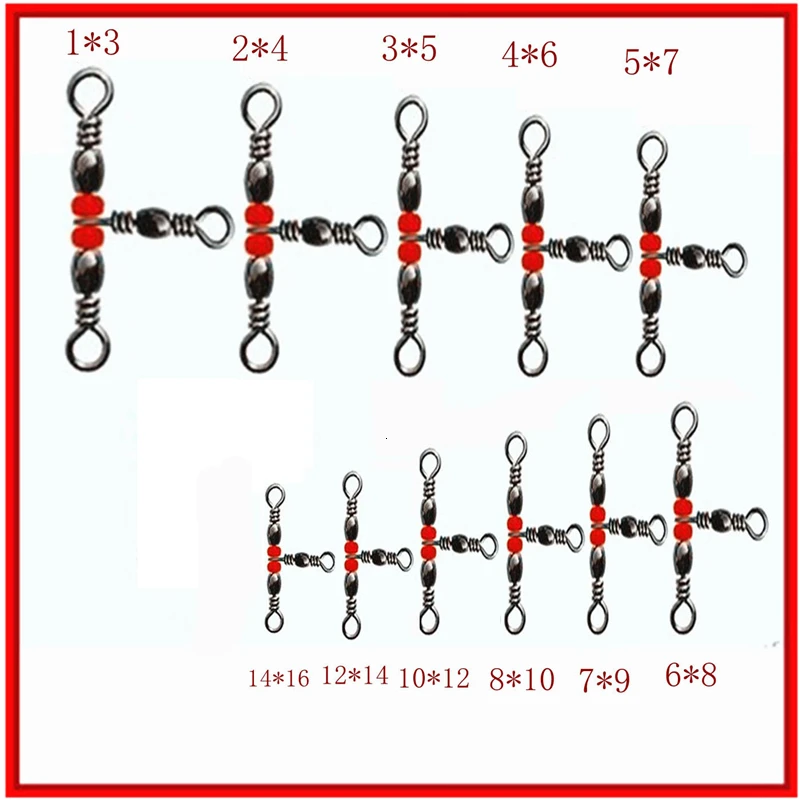 10 шт./лот, 3 способа рыболовной оснастки, поворотный ствол, тройное поворотное твердое кольцо, рыболовный крючок, леска, разъем с бусинами, рыболовные аксессуары