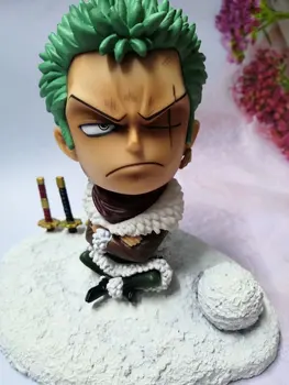 

15cm Japanese Anime One Piece Snowman Roronoa Zoro showhand statue PVC Action Figure Collection Model Toys Doll New Dropshipping