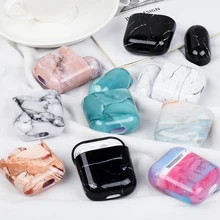 Чехол для наушников для Airpods 1 2 с мраморным узором, Жесткий Чехол для наушников, защитная крышка, аксессуары для Apple Airpods Pro, зарядная коробка