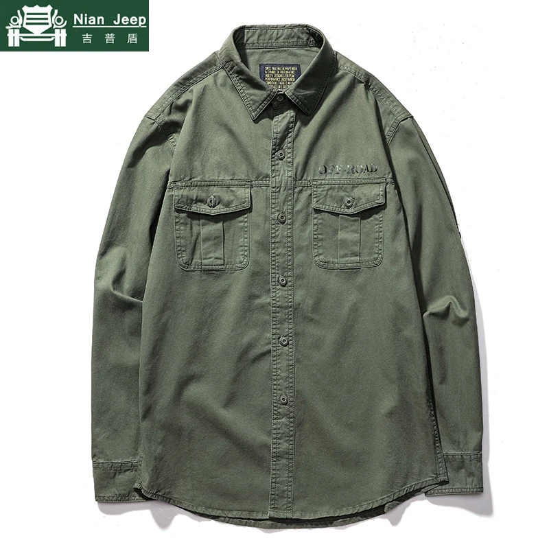 Casual Dress Shirt Men Breathable Cotton Military Multi-pocket Men's Shirts Solid Long Sleeve camiseta masculina Plus Size S-6XL Casual Dress Shirt Men Breathable Cotton Military Multi-pocket Men's Shirts Solid Long Sleeve camiseta masculina Plus Size S-6XL