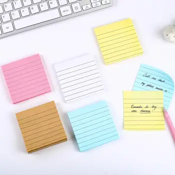 

Korean Line Paper Memo Pad Sticky Note Notepad Office Shopping Check to do List Flash Card Study Flashcard Accessory Stationery