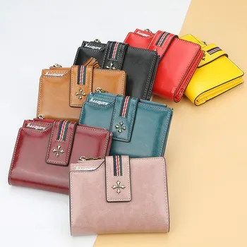 

New Style Cool Women Wallet 2019 Tassled Zipper Leather Purse Short Wallet Purse Women Fashion
