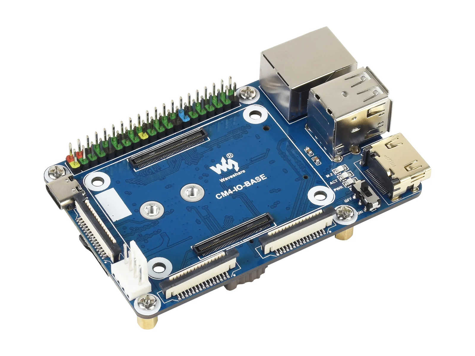 

Базовая мини-плата (B) для компьютерного модуля Raspberry Pi CM4, встроенный разъем: CSI/DSI/RTC/FAN/USB/RJ45 Gigabit Ethernet/M.2 слот и т. д.