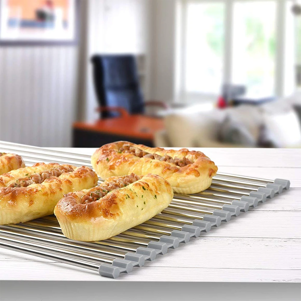 

Foldable Kitchen Drying Rack Dishs Roll Up Sink Holder Sink Bowl Organizer Dish Drainer Portal