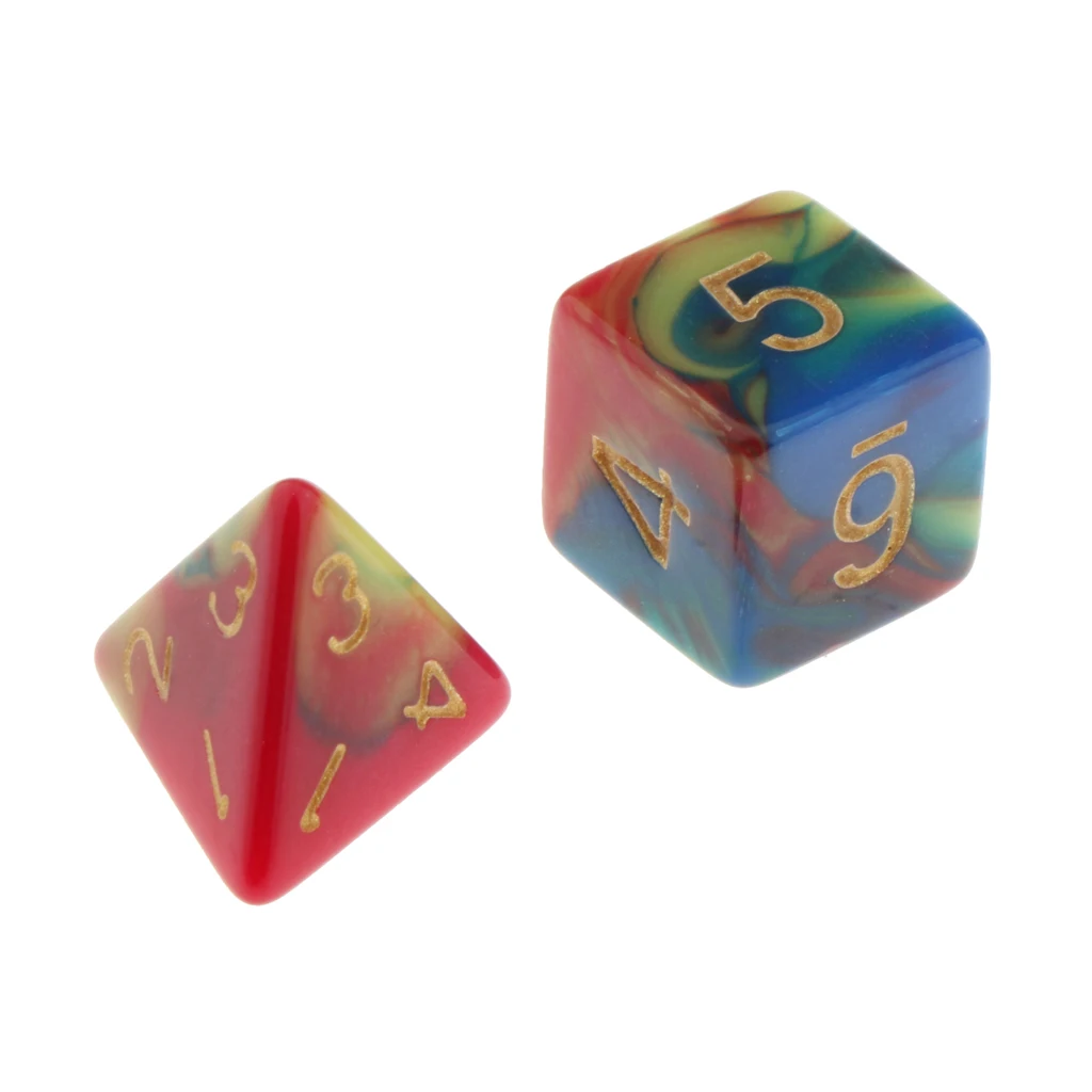 Pack of 7 Polyhedral Dices Table Board Games Party KTV for Dungeon and Dragons Polyhedral Dice Games DND Dice Set Kids Math Toys