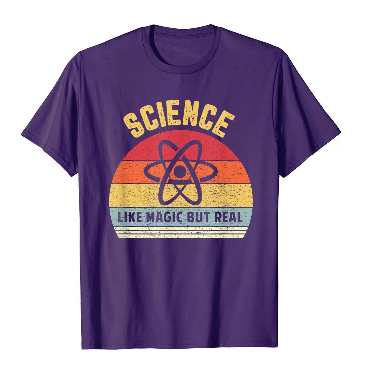 Science Like Magic But Real Funny Retro Science Teacher T-Shirt__97A3119purple