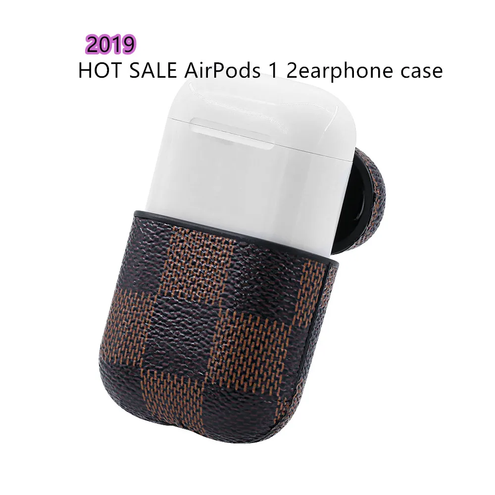 AirPods Wireless Leather fancy texture pattern Headset Cover for iPhone AirPods1 generation 2 generation charging headset case