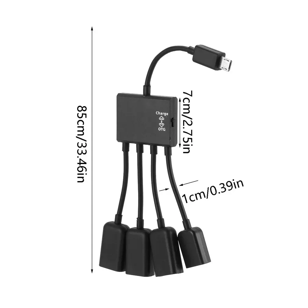 3/4 порт микро зарядное устройство черз порт usb концентратор кабель Spliter разъем адаптер для смартфона компьютера планшета ПК