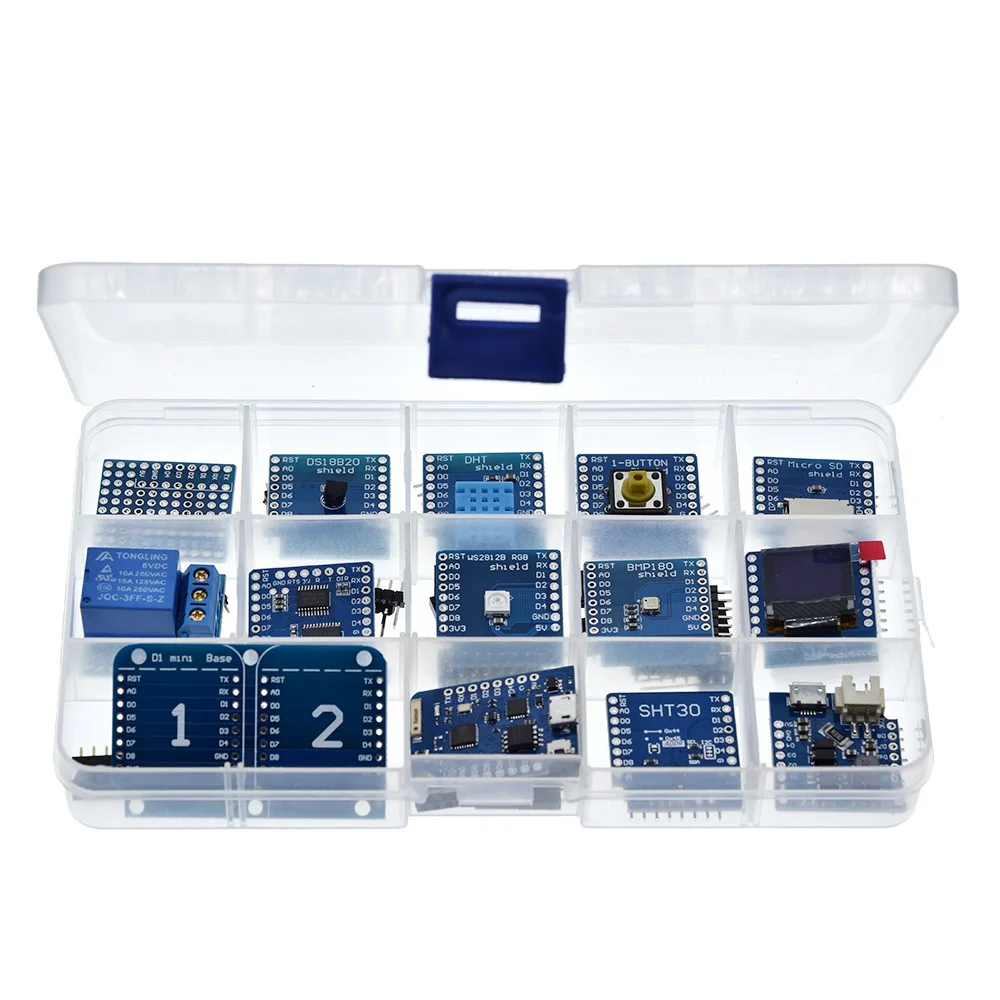 Набор макетной платы TZT 15 шт. D1 Mini Pro WiFi NodeMcu Lua на основе ESP8266 V1.1.0 для