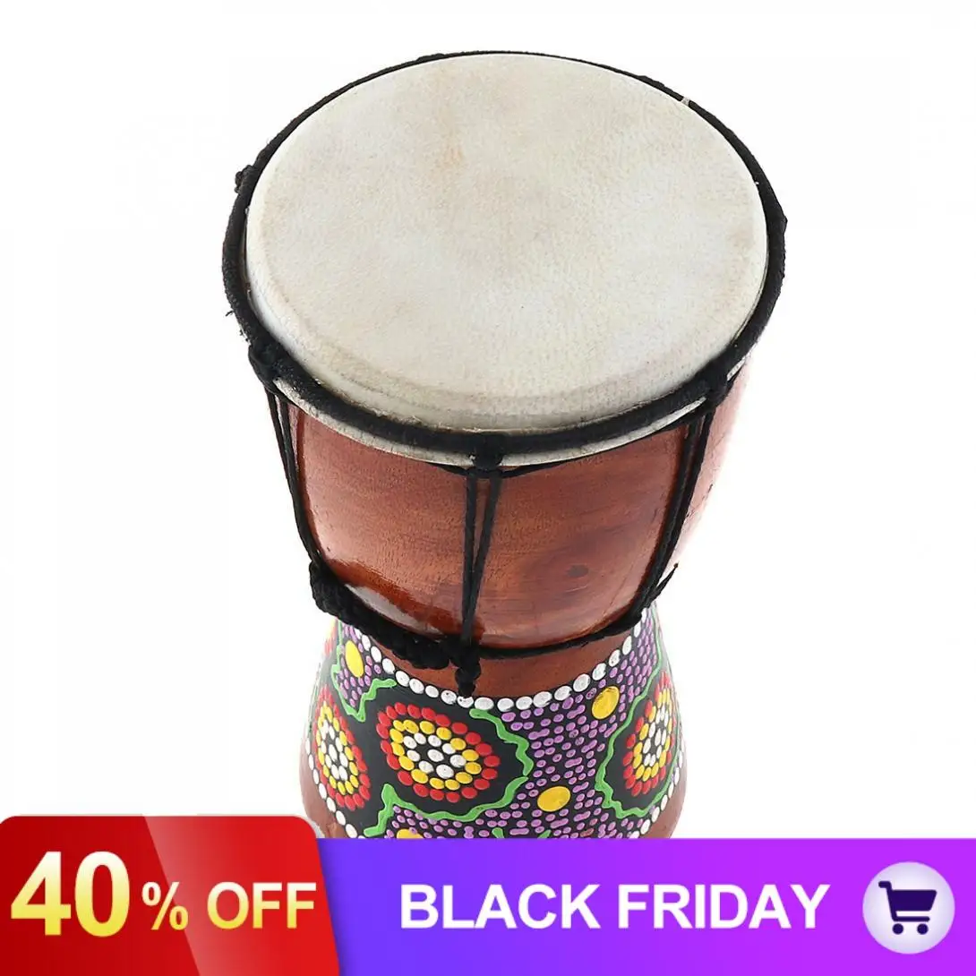 4 дюймов Профессиональный Африканский Djembe барабан дерево козья кожа хороший звук музыкальный инструмент