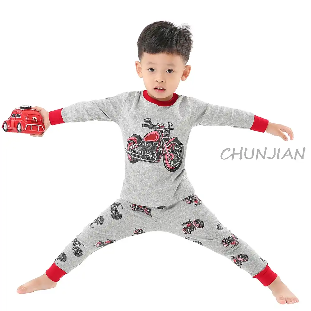 New Boys 2pcs Pyjamas Kids Motorbike Pajamas Baby For 2 8years Pijama Children Clothing Sets Girls 100 Cotton Sleeve Pajamas Baby Pyjamas Kidskids Pyjamas Aliexpress