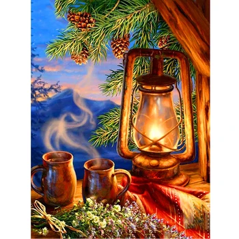 

Full Square/Round Drill 5D Diamond Painting Landscape 3D DIY Diamond Embroidery Oil Lamp Mosaic Art Cross Stitch Home Decor